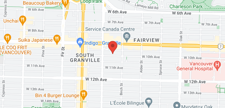 map of 1349 1351 W 10TH AVENUE